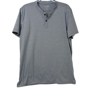01.Algo Performance Henley Shirt Large Gray Excellent